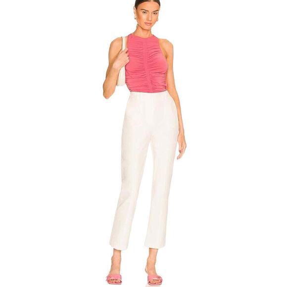Jonathan Simkhai Jesslyn Cropped Flare Pants White Size US 8 - Picture 13 of 13